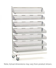 Metro qwikSIGHT Mobile Single-Sided 7-Basket Shelving Add-On Unit