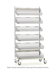 Metro qwikSIGHT Mobile Single-Sided 6-Basket Shelving Unit