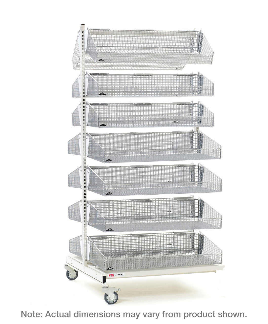 Metro qwikSIGHT Mobile Double-Sided 14-Basket Shelving Add-On Unit