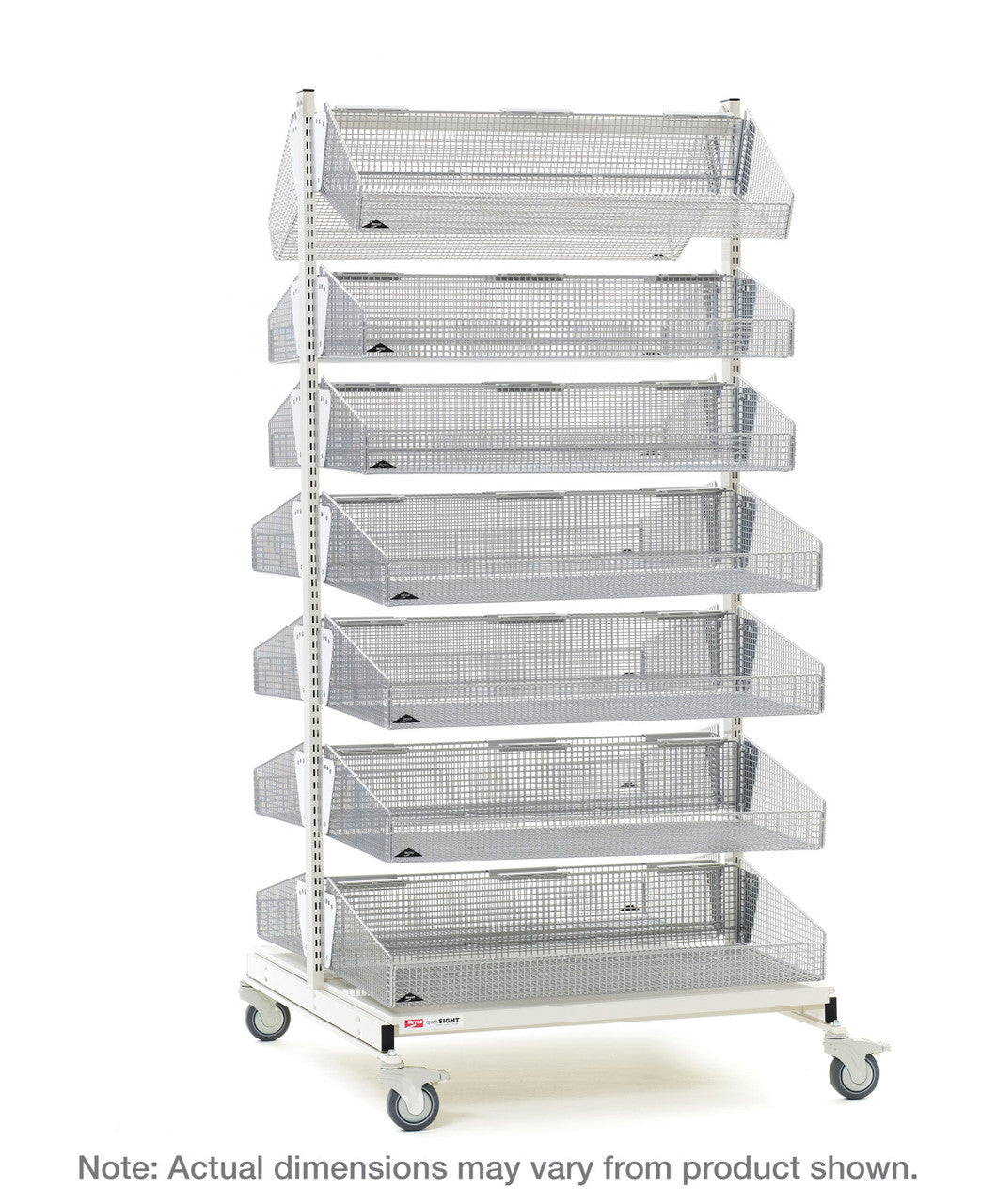 Metro qwikSIGHT Mobile Double-Sided 14-Basket Shelving Unit