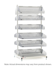 Metro qwikSIGHT Stationary Double-Sided 12-Basket Shelving Unit