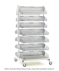 Metro qwikSIGHT Mobile Double-Sided 14-Basket Shelving Unit