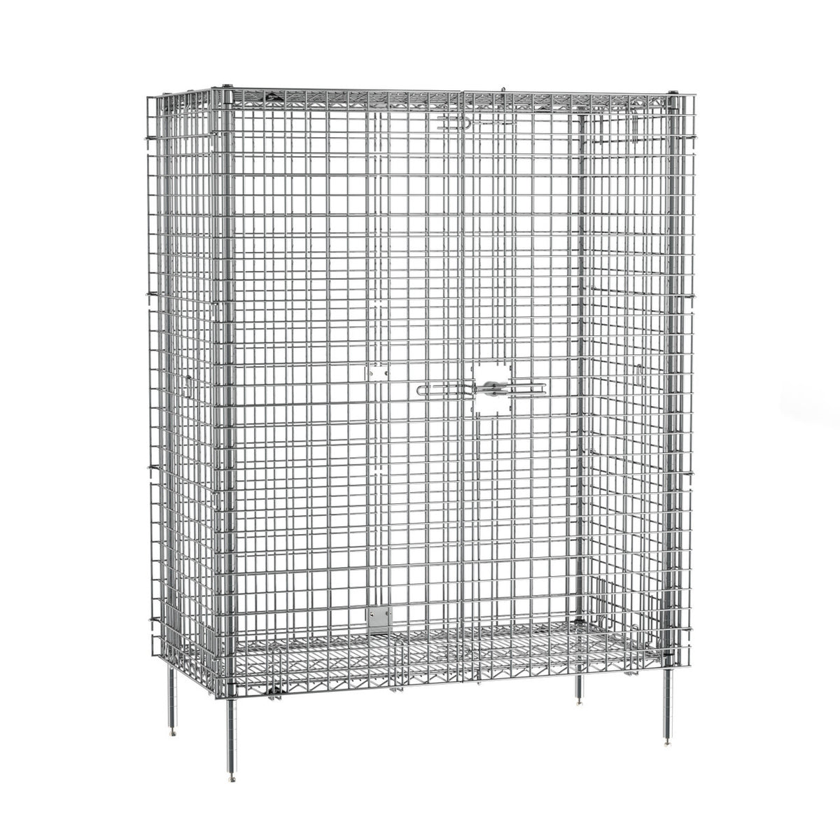 Metro Super Erecta Stationary Security Shelving Unit, Chrome