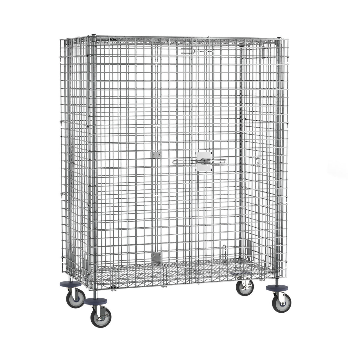 Metro qwikSLOT Mobile Security Shelving Unit, Chrome