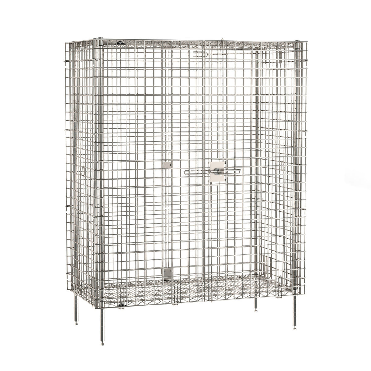 Metro Super Erecta Stationary Security Shelving Unit, Stainless Steel