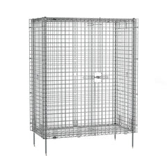Metro Super Erecta Stationary Security Shelving Unit, Chrome