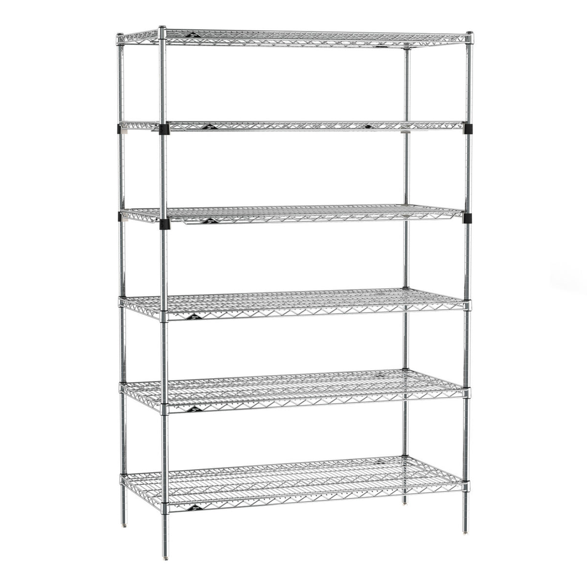 Metro Super Erecta 6-Shelf (4 SES/2 EZ-ADD) Wire Shelving Starter Units, Chrome