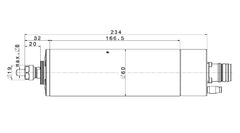 4060 AC-ER HF Motor Spindle – 24,000 RPM, 1.33kW S1, 60mm, ER11