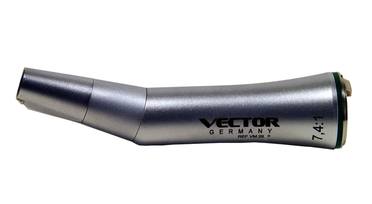 Vector 7.4:1 Reduction Contra Angle Handpiece w/o Light, Water Spray