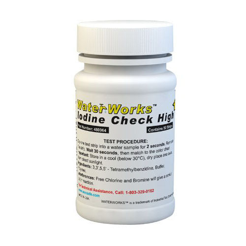 AquaPhoenix Scientific 480064 Iodine Test Strips, 0-300 ppm
