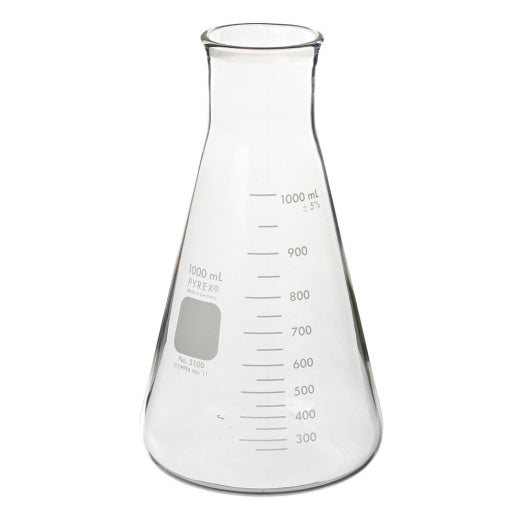 Flask, Erlenmeyer, Glass, 1000mL