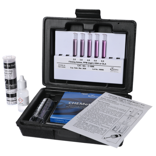 CHEMetrics® CHEMets® Test Kit Filming Amine, Rose Bengal (0-2 & 2-6 ppm)
