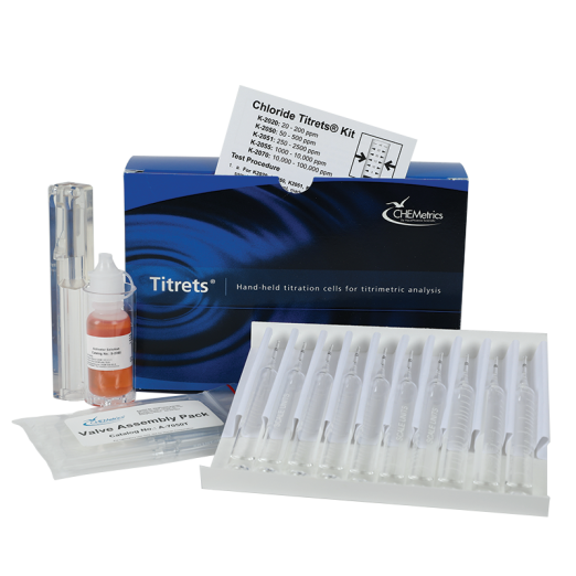 CHEMetrics® Titrets® Test Kit  Chloride (50-500 ppm)