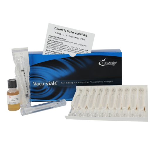 CHEMetrics® Vacu-vials® Test Kit Chloride (0-40.0 ppm)