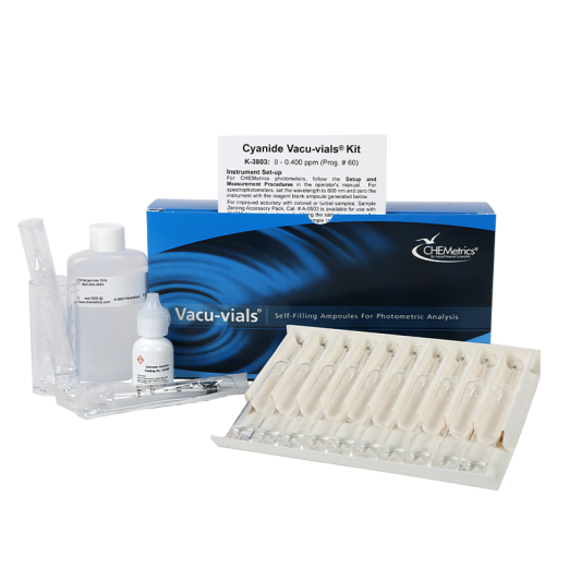 CHEMetrics® Vacu-vials® Test Kit  Cyanide (0-0.400 ppm)