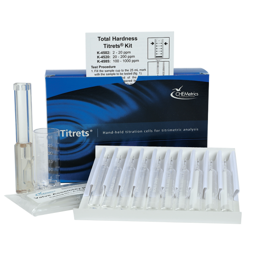 CHEMetrics® Titrets® Test Kit Total Hardness(2-20 ppm)