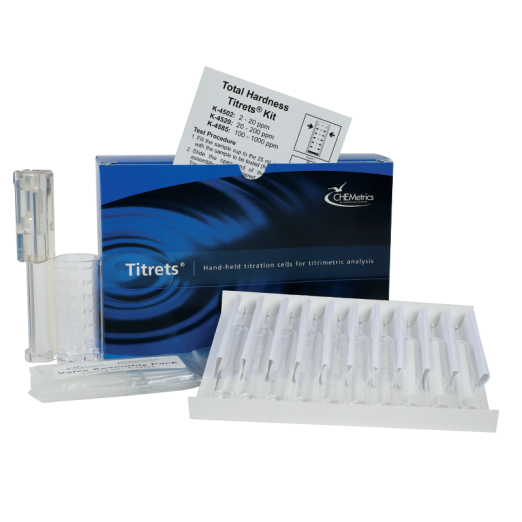 CHEMetrics® Titrets® Test Kit Total Hardness (100-1000 ppm)