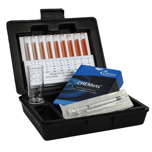 CHEMetrics® CHEMets® Test Kit Hydrogen Peroxide HR(25-250 ppm)