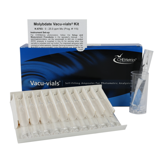 CHEMetrics® Vacu-vials® Test Kit Molybdate  (0-25.0 ppm)