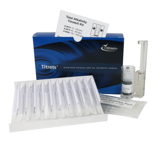 CHEMetrics® Titrets® Test Kit Total Alkalinity (10-100 ppm)