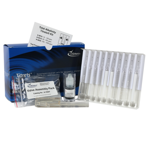 CHEMetrics® Titrets®Test Kit Total Alkalinity (100-1000 ppm)