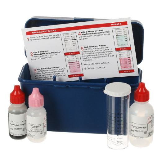 AquaPhoenix Scientific TK1015-Z Alkalinity P/T Test Kit – 50 ppm as CaCO? , 60-75 Tests