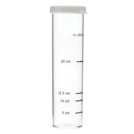 Vial, Sample, Plastic, 5-25mL with lid