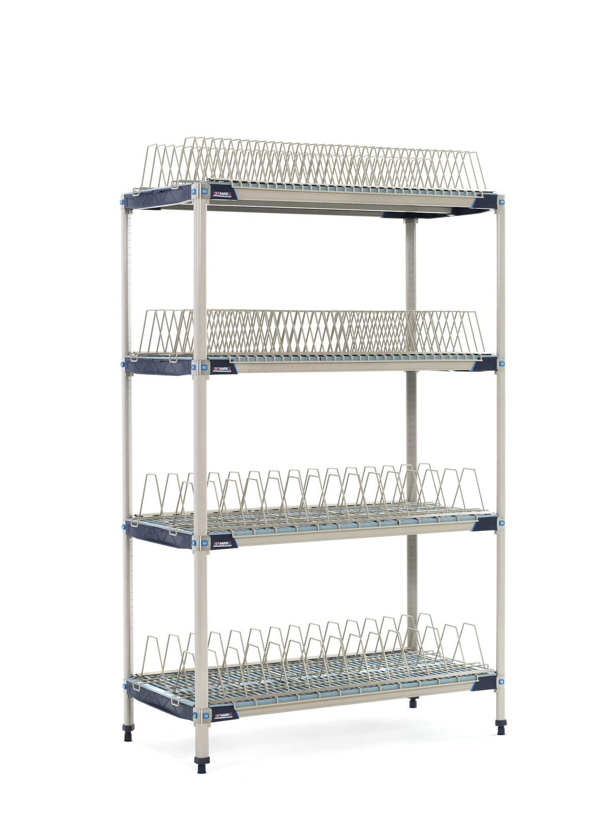 MetroMax i PR48X4 Stationary Drying Rack with Two Tray Racks and Two Pan Racks, 24" x 48" x 74"