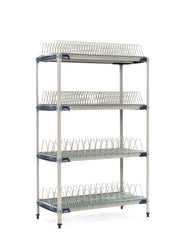 MetroMax i PR48X4 Stationary Drying Rack with Two Tray Racks and Two Pan Racks, 24" x 48" x 74"
