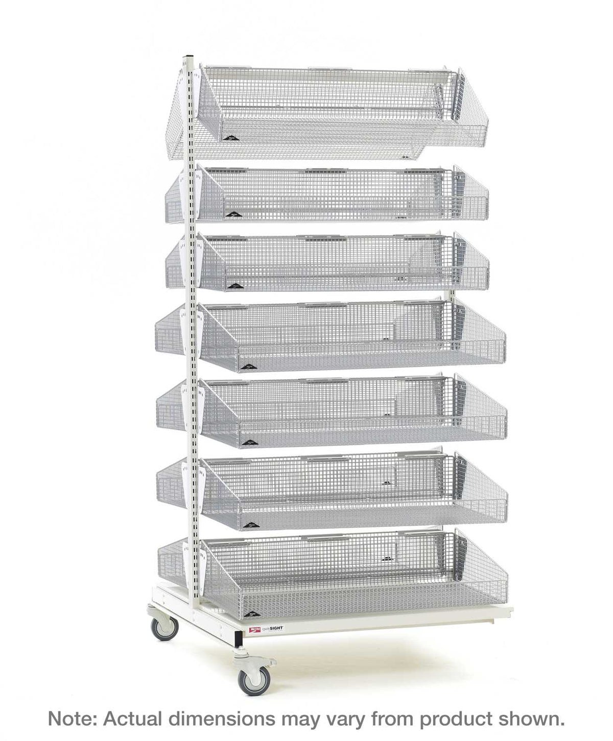 Metro QB248-M14A qwikSIGHT Mobile Double-Sided 14-Basket Shelving Add-On Unit, 48" L