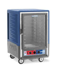 Metro C535-MXFC-U-BUA C5 3 Series Insulated Moisture Heated Holding/Proofing Cabinet, 1/2 Height, Full Length Clear Door, Universal Wire Slides, 220-240V, 50/60Hz, 1681-2000W, Blue