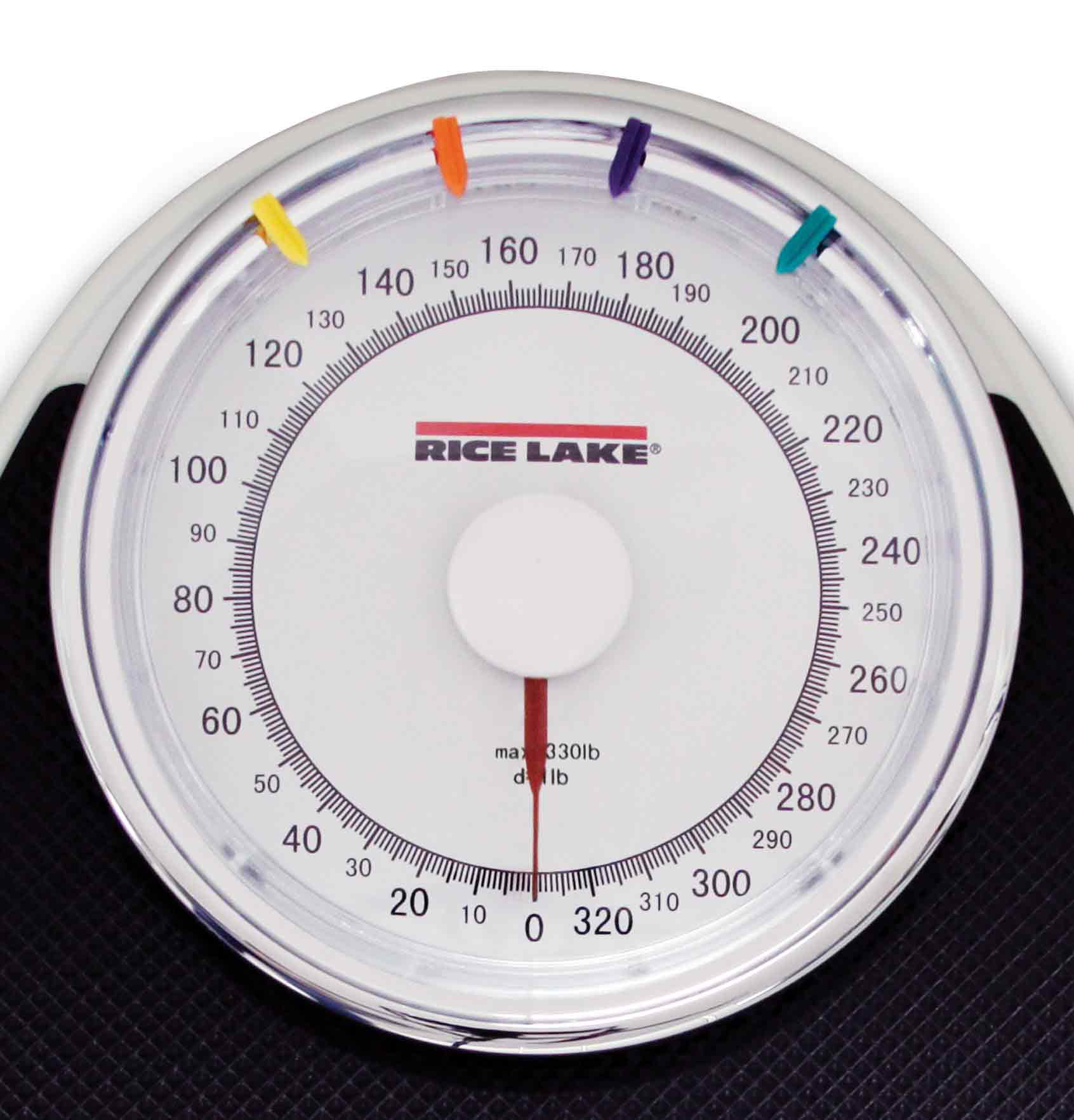 Rice Lake 110592 330lb x 1.0lb, RL-330HHL Mechanical Floor Dial Home Health Scale with 1 year Warranty