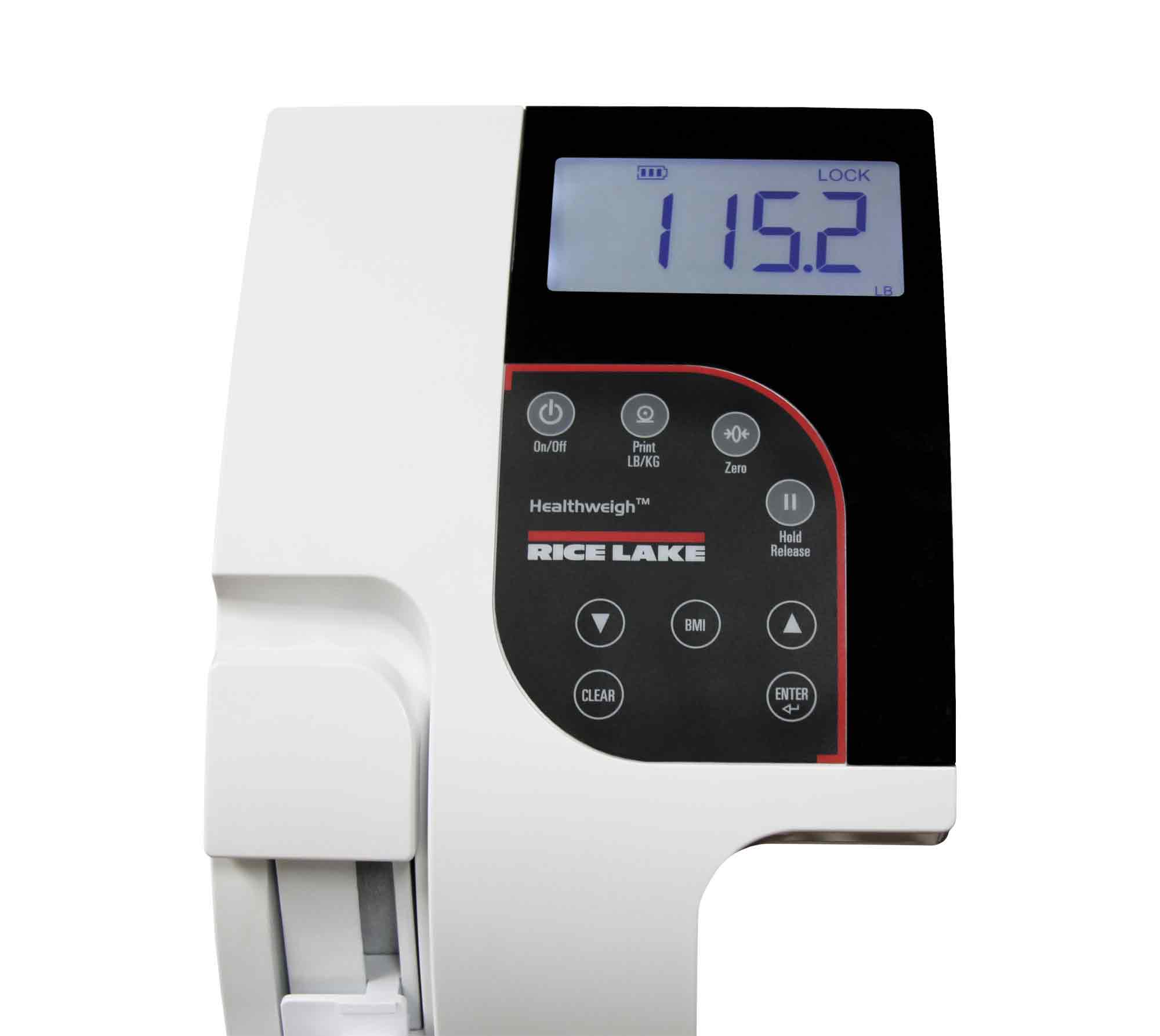 Rice Lake 119113 550lb x 0.2lb, 150-10-5 Digital Physician Scale Eye-Level Includes 6 AA Alkaline with 2 years Warranty