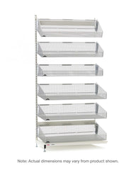 Metro QB148-S6A qwikSIGHT Stationary Single-Sided 6-Basket Shelving Add-On Unit, 48" L