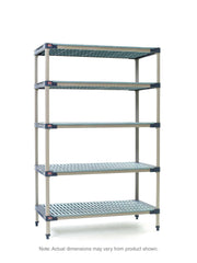 وحدة البدء الصناعية البلاستيكية MetroMax 4 5X547G4 ذات 5 رفوف، 24 بوصة × 42 بوصة × 74 بوصة