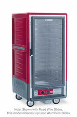 Metro C537-HLFC-L C5 3 Series Insulated Holding Cabinet, 3/4 Height, Full Length Clear Door, Lip Load Aluminum Slides, 120V, 60Hz, 1440W, Red