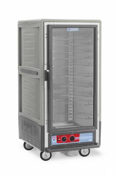 Metro C537-HFC-U-GY C5 3 Series Insulated Holding Cabinet, 3/4 Height, Full Length Clear Door, Universal Wire Slides, 120V, 60Hz, 2000W, Gray