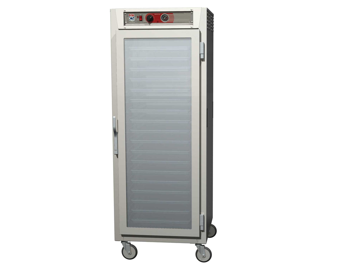 Metro C569L-SFC-UPFSA C5 6 Series Insulated Pass-Thru Holding Cabinet, Full Height, Full Length Clear Door/ Full Length Solid Door, Universal Wire Slides, 120V, 60Hz, 1440W