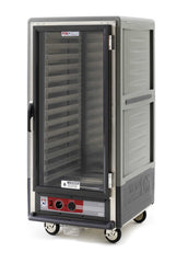 Metro C537-HXFC-L-GYA C5 3 Series Insulated Holding Cabinet, 3/4 Height, Full Length Clear Door, Lip Load Aluminum Slides, 220-240V, 50/60Hz, 1681-2000W, Gray