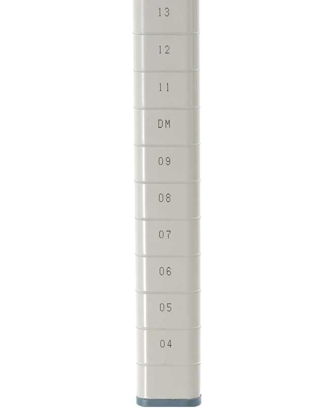 MetroMax MQ33UPE Mobile-Ready Industrial Shelving Post, Epoxy Coated Steel, 33" H