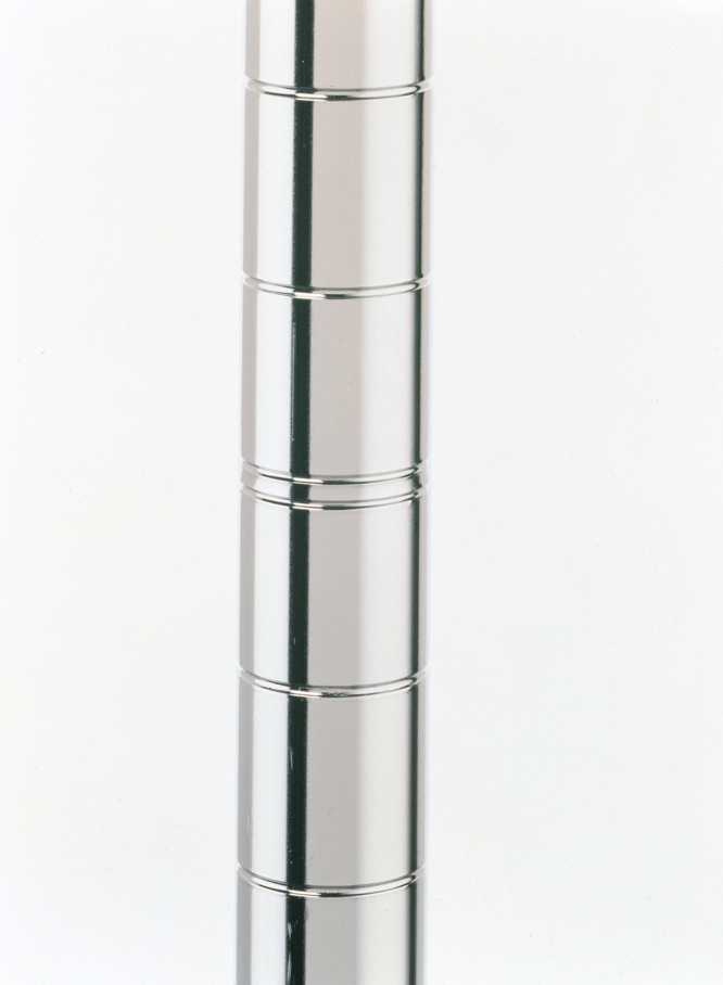 Metro Super Erecta 33UPS SiteSelect Mobile-Ready Industrial Wire Shelving Post, Polished Stainless Steel, 33" H
