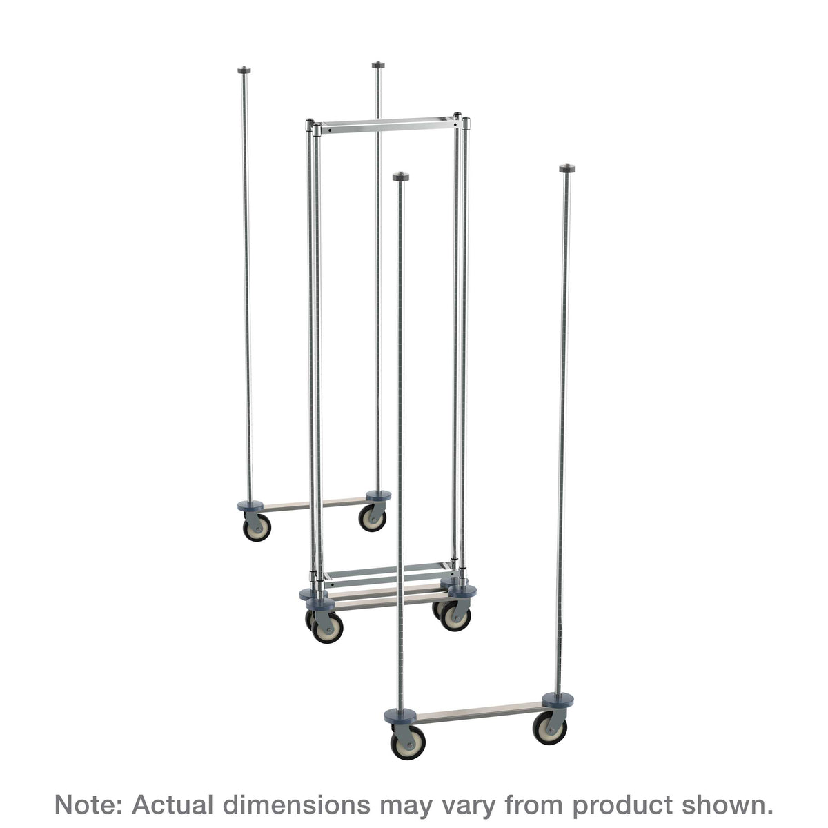 Metro LTTM18C Top-Track Double Deep Mobile Unit Kit for 18" Wide Super Erecta Wire Shelving, Chrome
