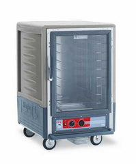 Metro C535-HFC-4-GYA C5 3 Series Insulated Holding Cabinet, 1/2 Height, Full Length Clear Door, Fixed Wire Slides, 120V, 60Hz, 2000W, Gray