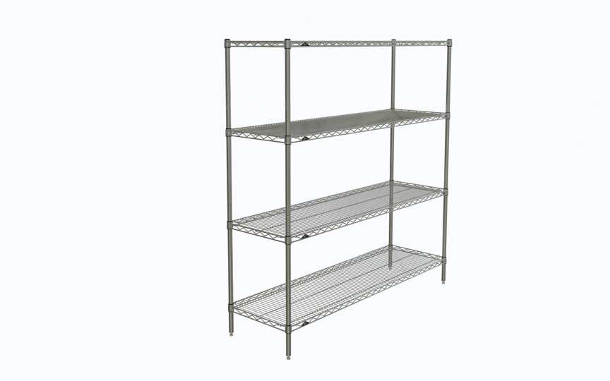 وحدة رفوف سلكية من الكروم Super Erecta N366C، مقاس 18×60×63 بوصة