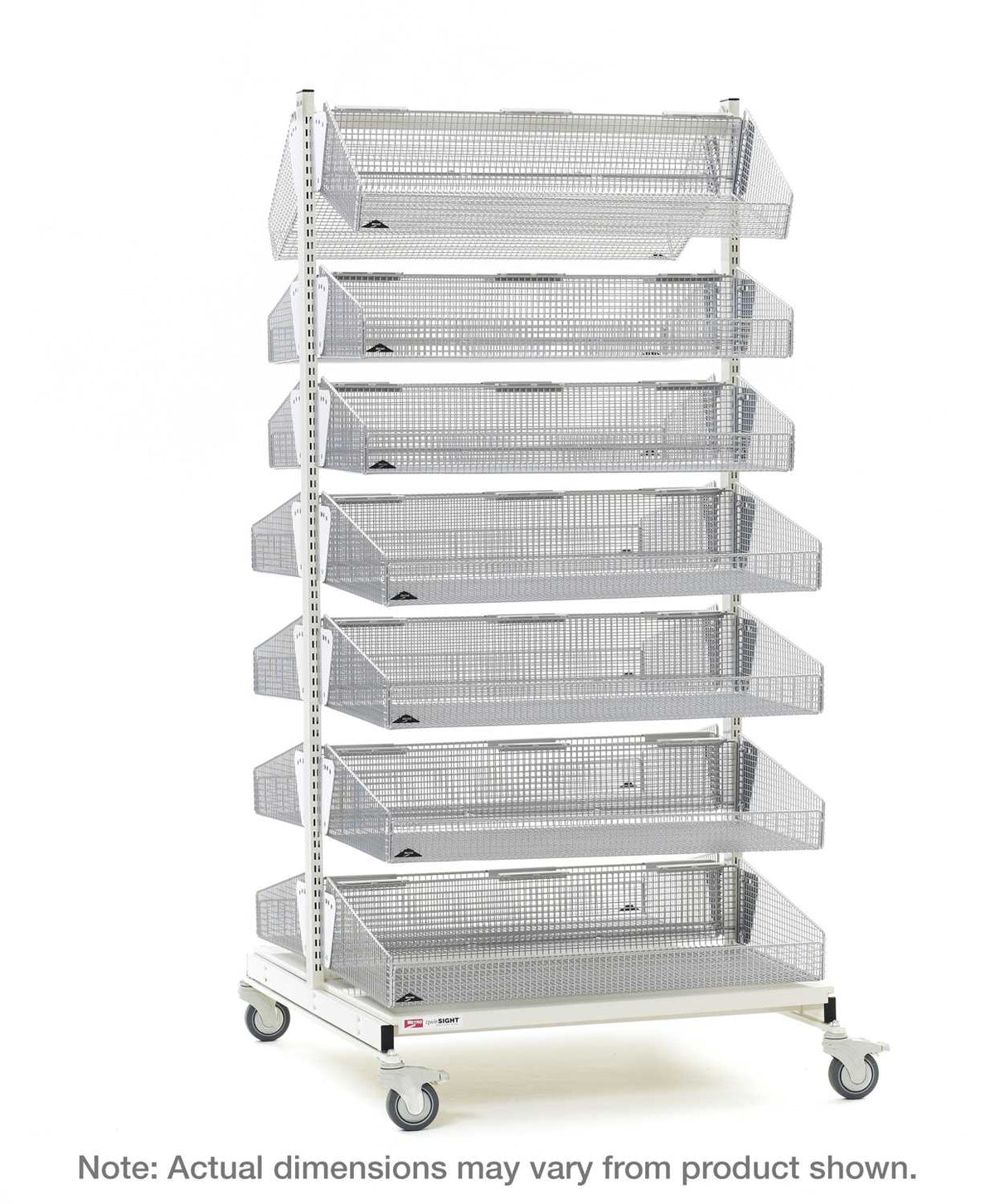 Metro QB248-M14 qwikSIGHT Mobile Double-Sided 14-Basket Shelving Unit, 48" L