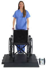 Detecto 6400 Wheelchair Scale, Portable, Digital, 1000 lb x .2 lb / 450 kg x .1 kg