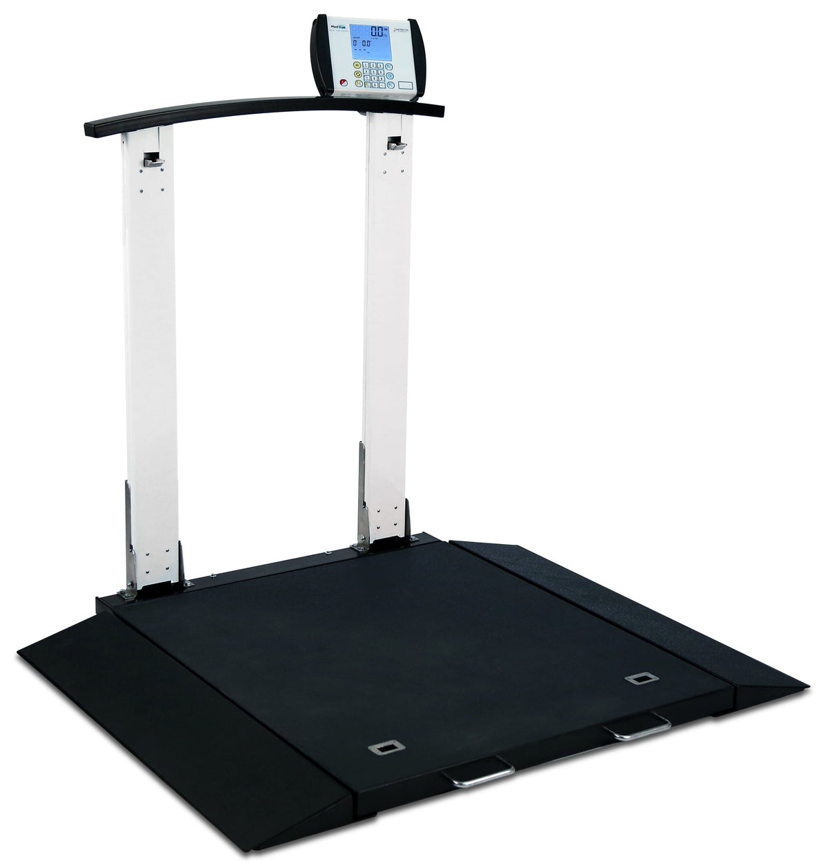 Detecto 6560 Wheelchair Scale, Portable, Digital, Folding Column, 1000 lb x .2 lb / 450 kg x .1 kg