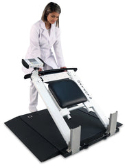 Detecto 6570 Wheelchair Scale, Portable, Digital, Folding Column & Seat, 1000 lb x .2 lb / 450 kg x .1 kg