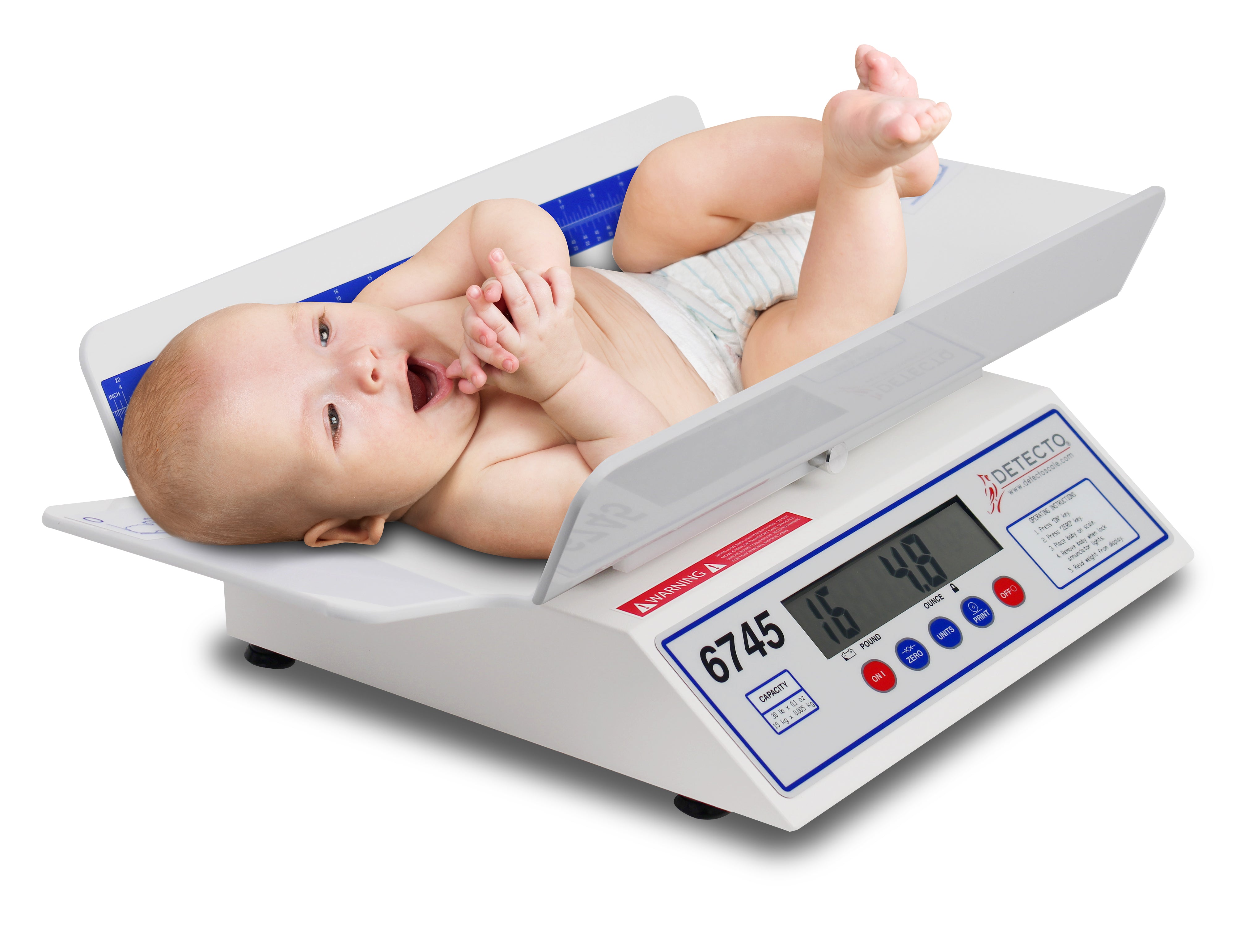 Detecto 6745KG Pediatric Digital Baby Scale 15 kg x .005 kg