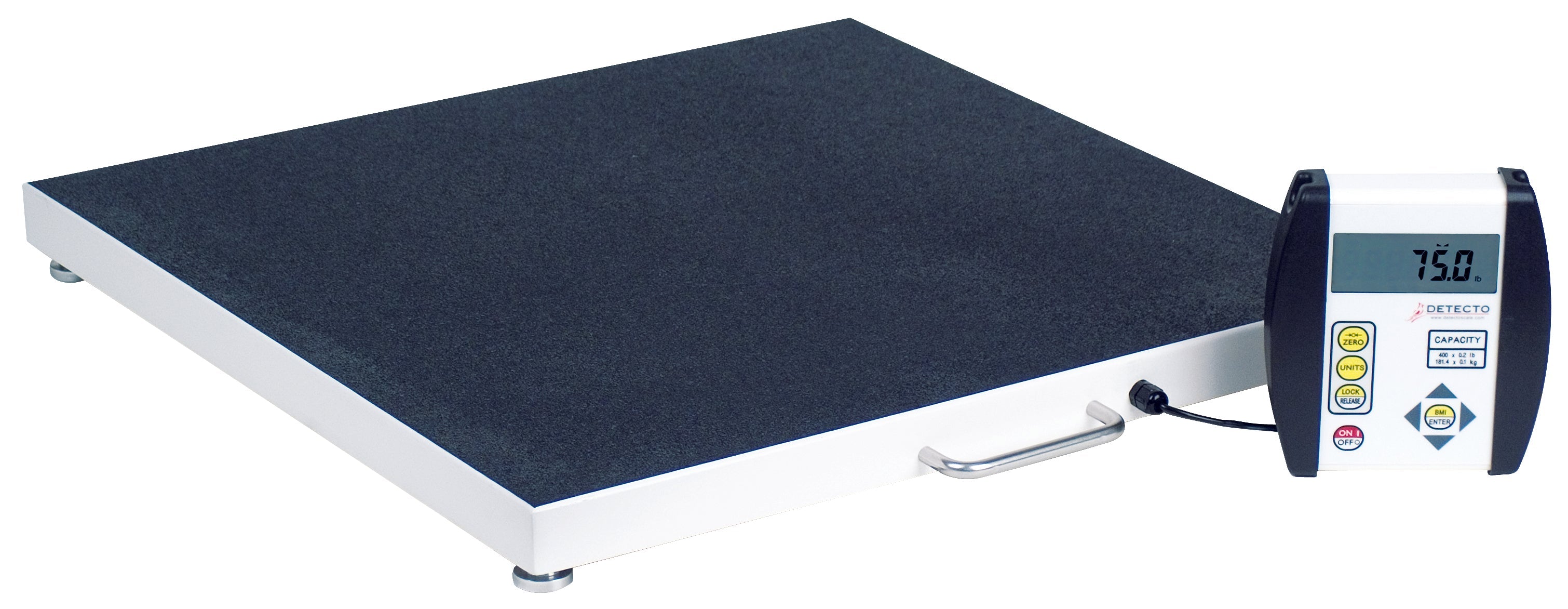 Detecto 6800-AC Bariatric Scale, Portable, 1000 lb x .2 lb / 450kg x .1 kg, 24" x 24" Platform, W/ AC Adaptor